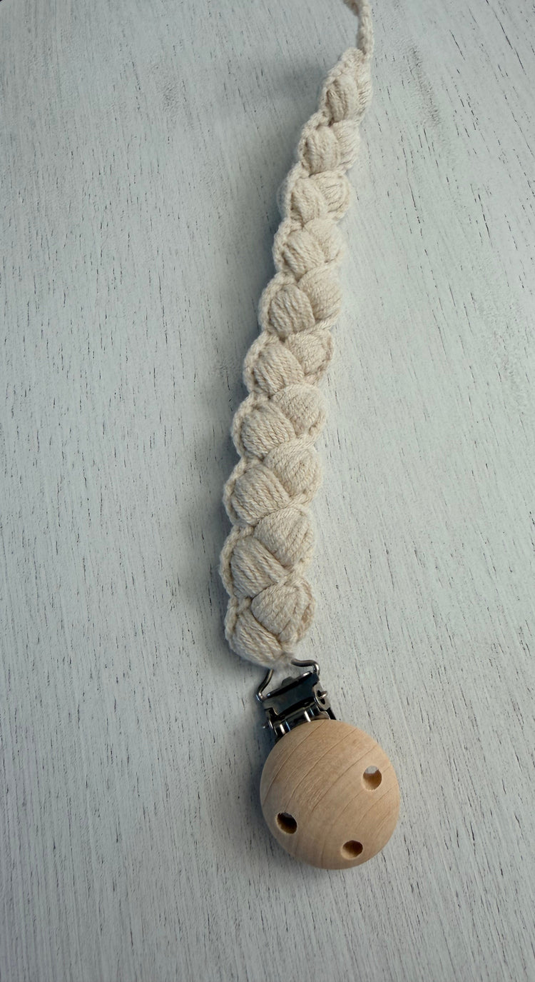 Soft Braid Pacifier Holder
