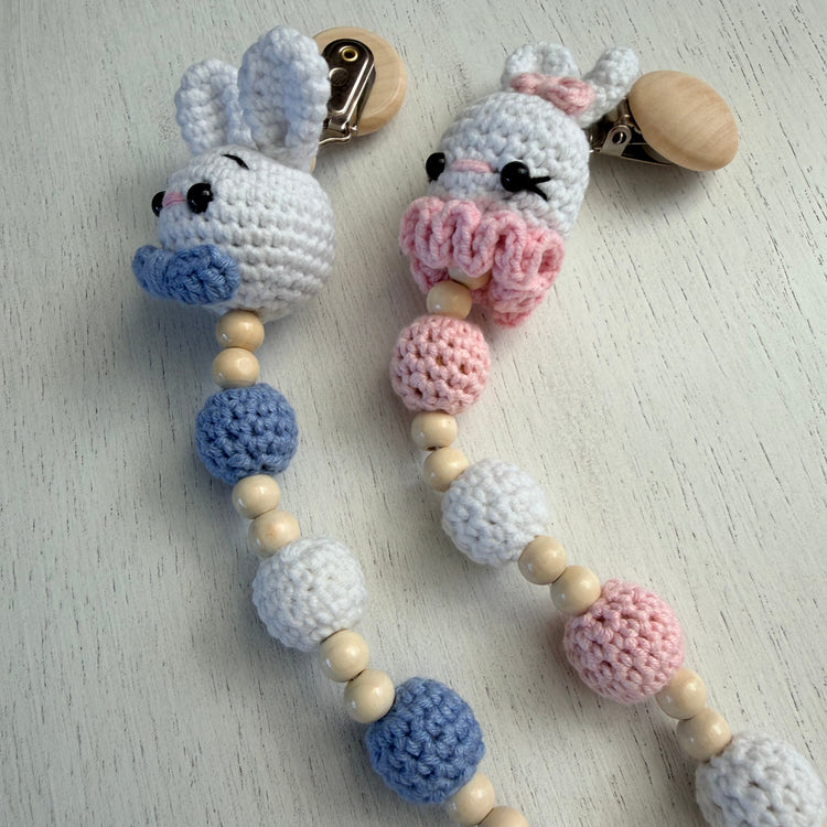 Handmade Crochet Pacifier Holder