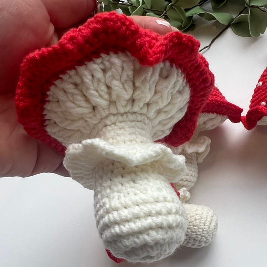 Crochet Mushroom Keychain