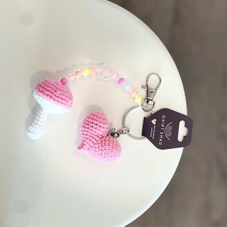 Heart-shaped keychain