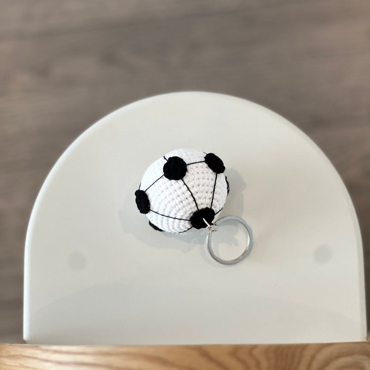 Crochet Soccer Keychain