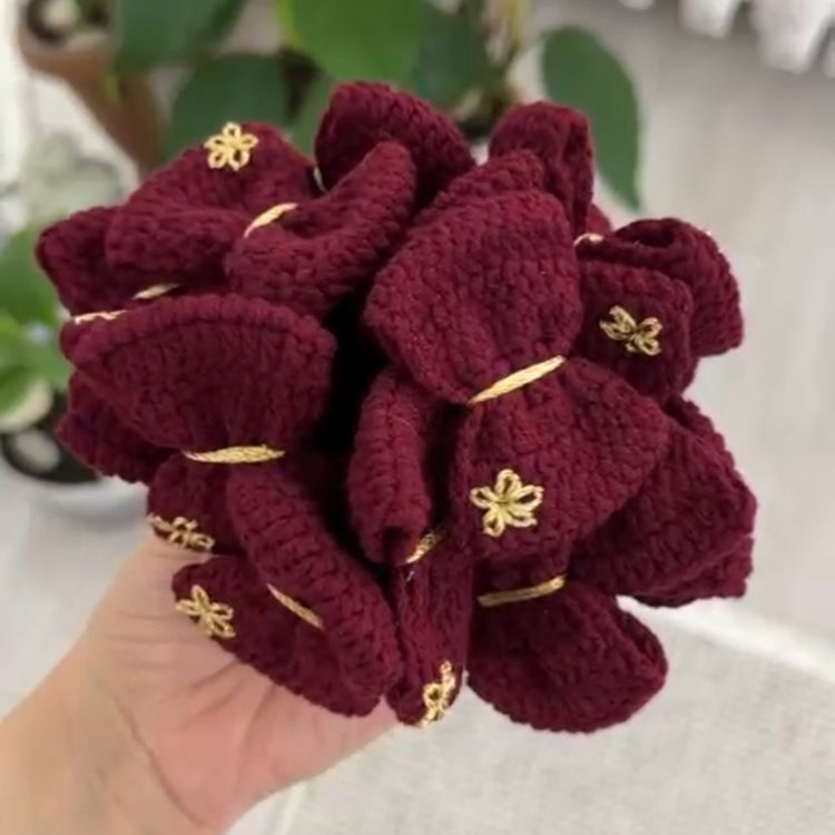Handmade Crochet Bow Hair Tie or Clip