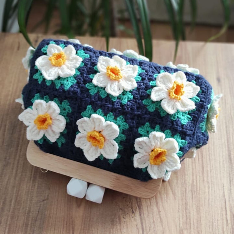 flower purse clutch handmade