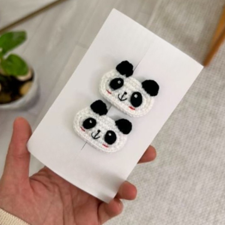 Handmade Panda Hair Clip