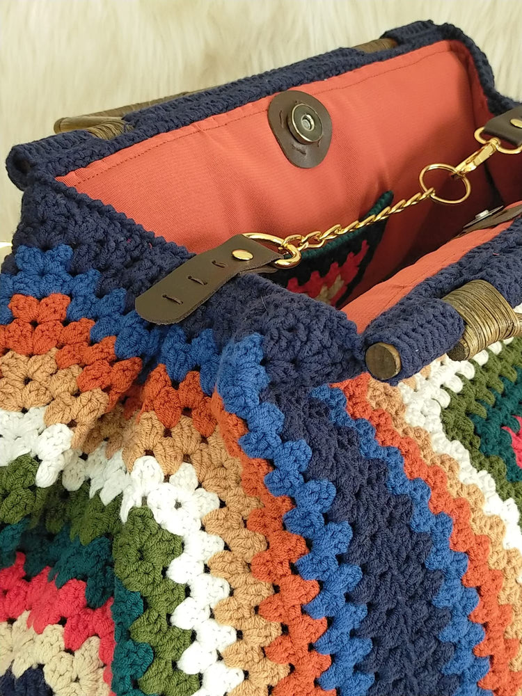 Aria Patchwork Crochet Bag