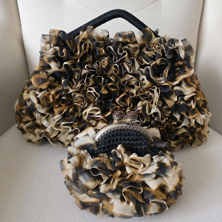 Ruffle Crochet Bag