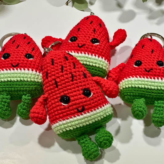 Crochet Watermelon Keychain