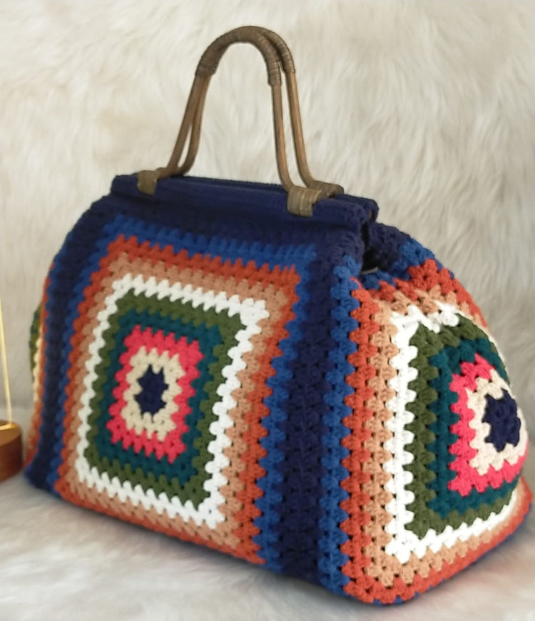 Aria Patchwork Crochet Bag