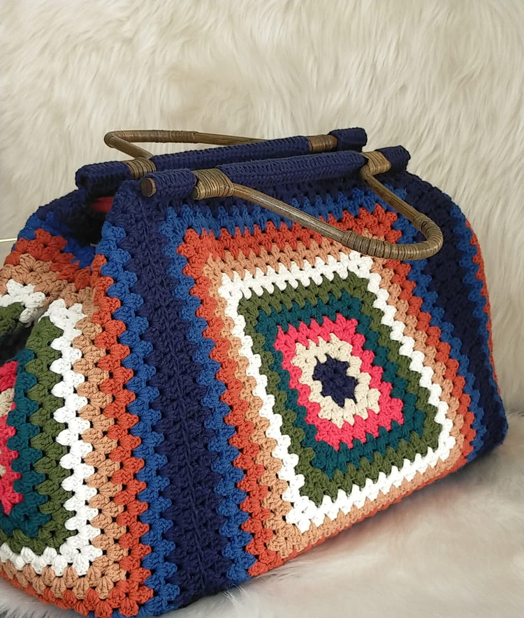 Aria Patchwork Crochet Bag