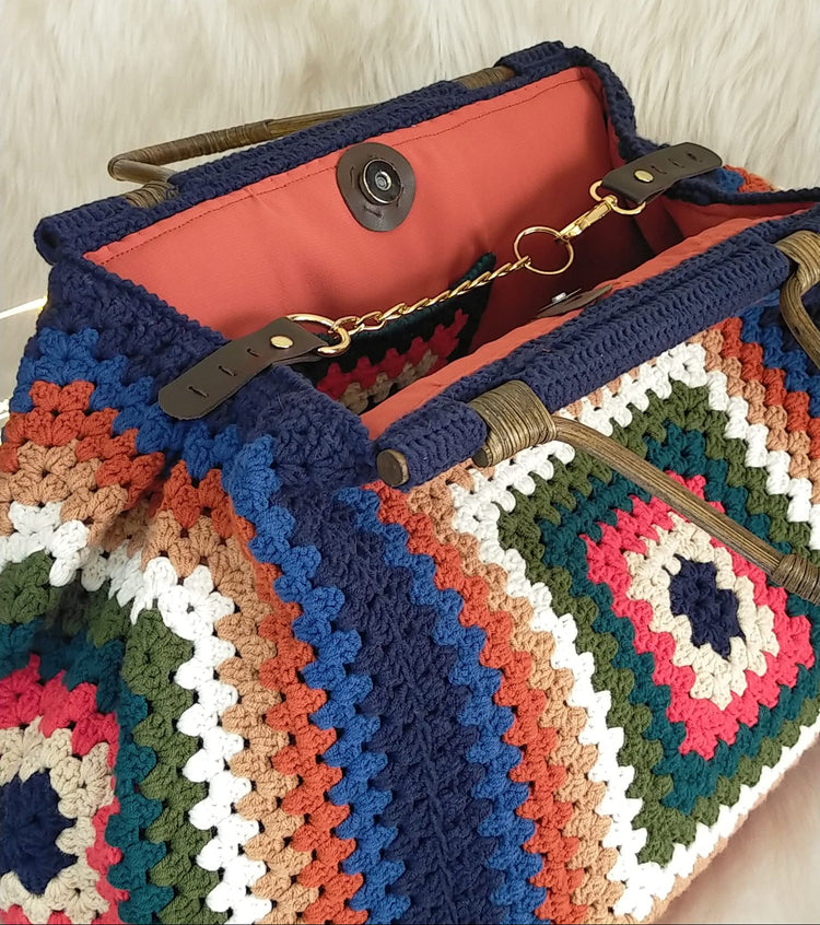 Aria Patchwork Crochet Bag
