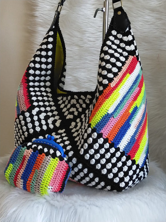 Pixel Bloom Shoulder Bag