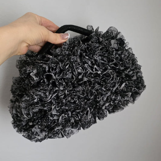 Ruffle Crochet Bag