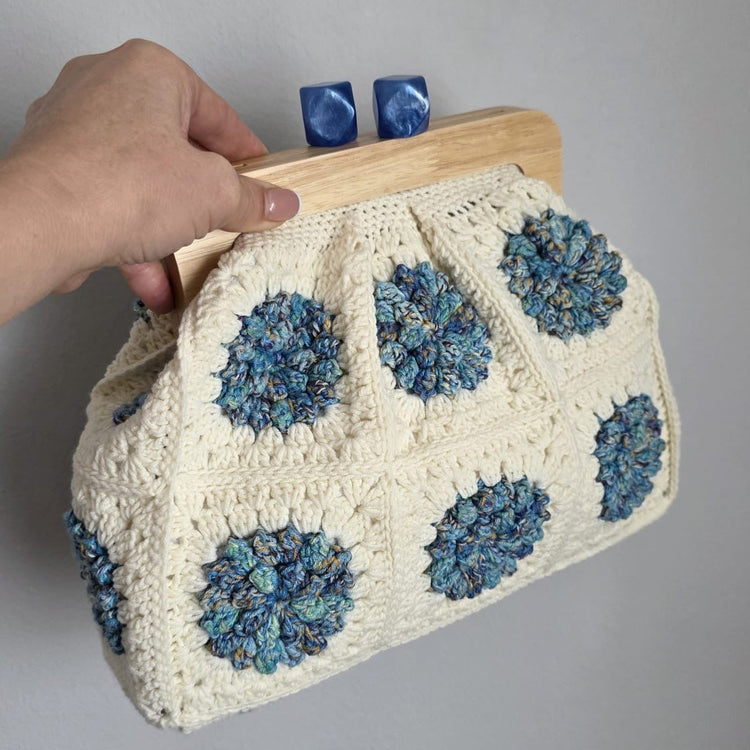 Crochet Puff Flower Purse