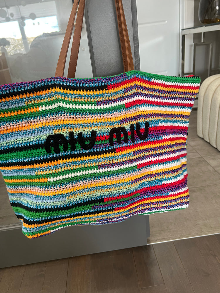 MiuMiu Inspired Oversized Crochet Tote
