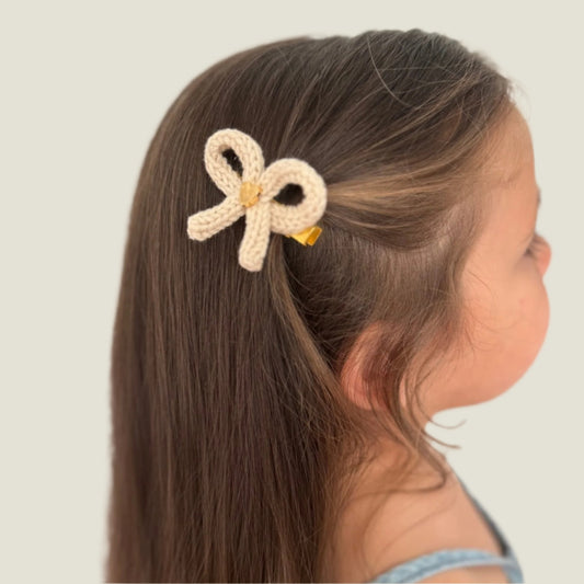 Handmade Crochet Bow Hair Clips