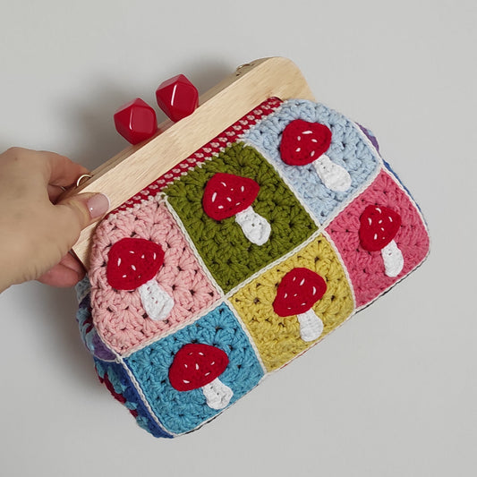 Mushroom Crochet Purse