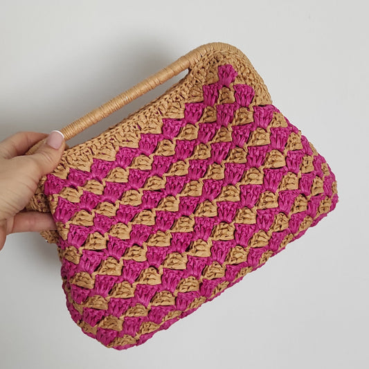 Sunny Stitched Crochet Purse