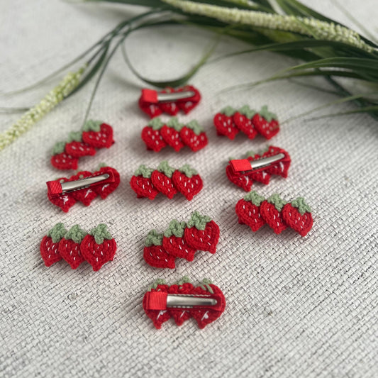 Strawberry Trio Hair Clip