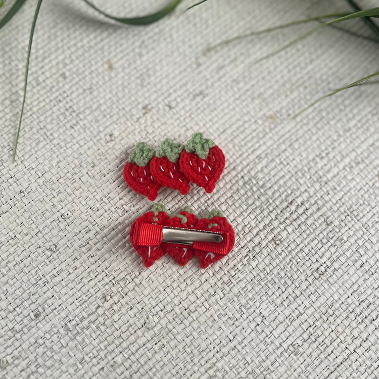 Strawberry Trio Hair Clip