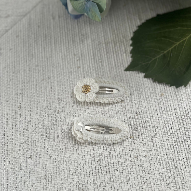 Crochet Flower Snap Clip