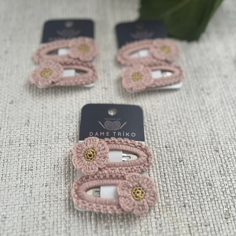 Crochet Flower Snap Clip