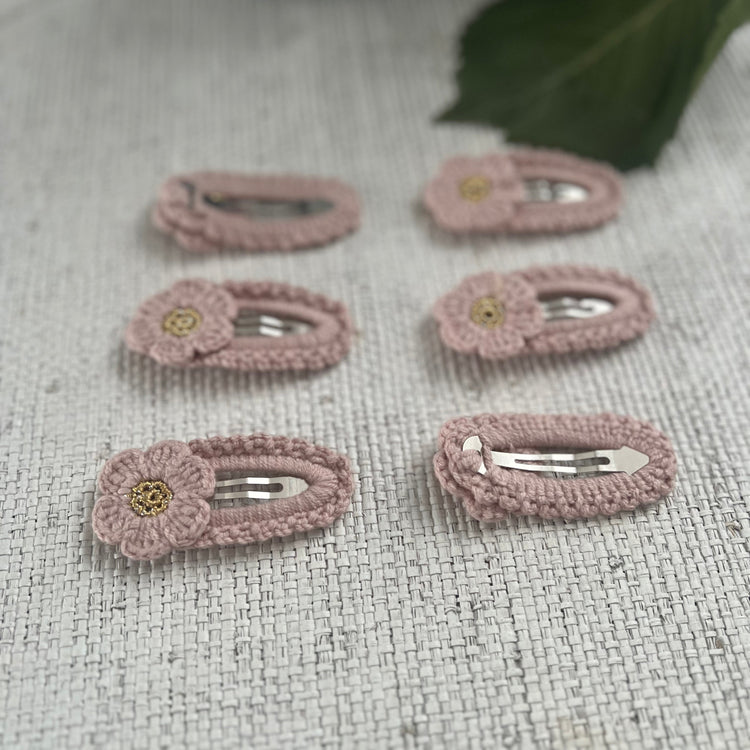 Crochet Flower Snap Clip