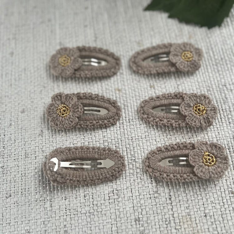 Crochet Flower Snap Clip