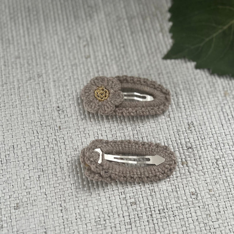 Crochet Flower Snap Clip