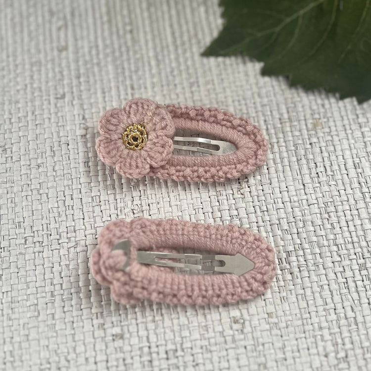 Crochet Flower Snap Clip