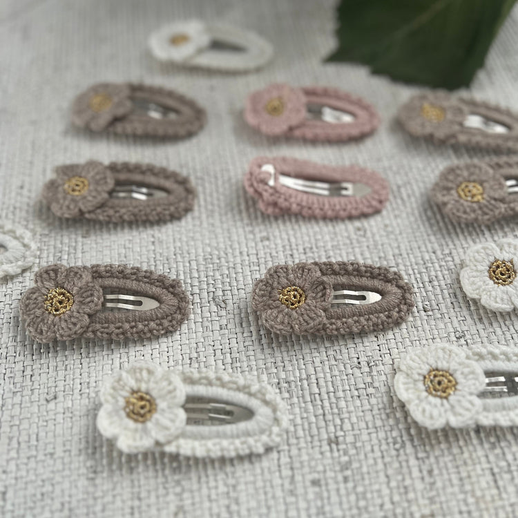 Crochet Flower Snap Clip