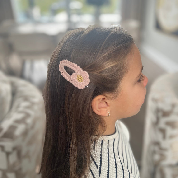 Crochet Flower Snap Clip
