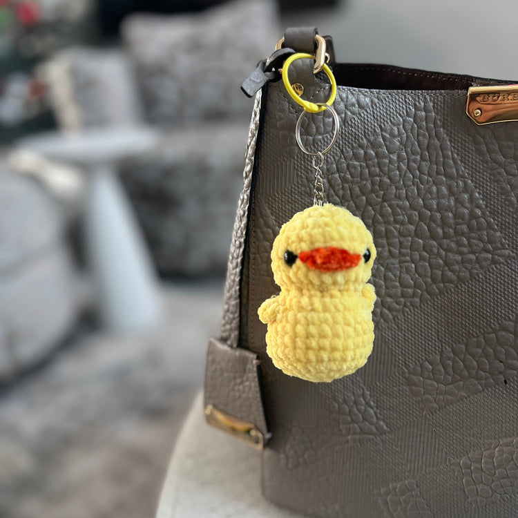 Crochet Duck Keychain