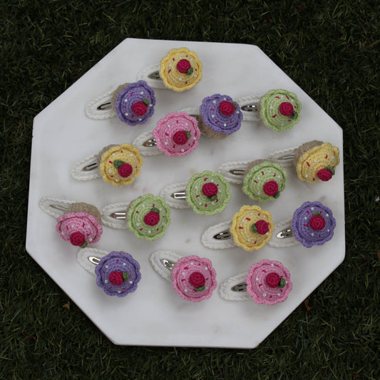 Pince à cheveux cupcake