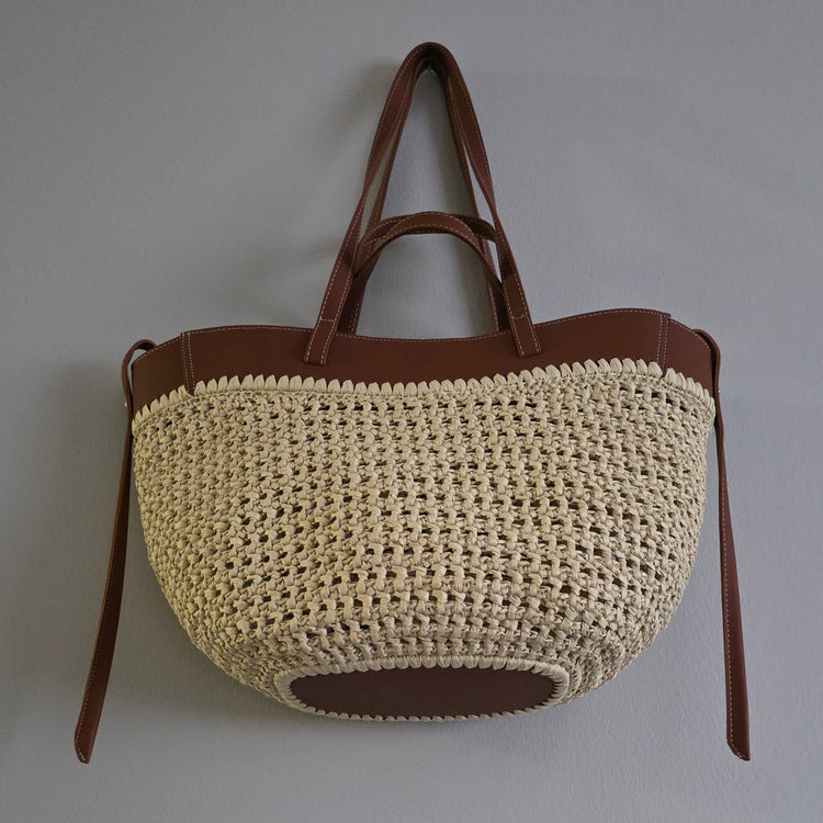 Luxury Raffia Crochet Tote Bag