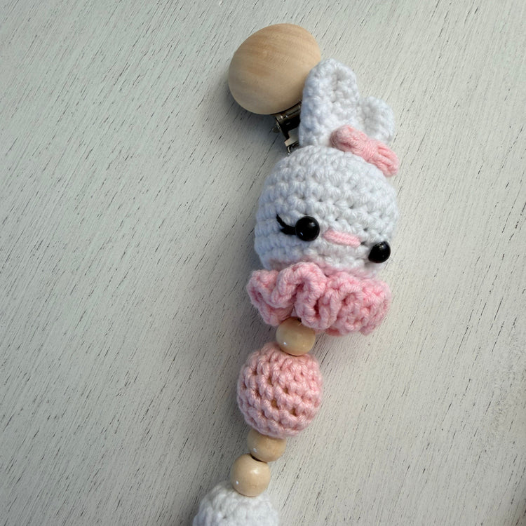 Handmade Crochet Pacifier Holder