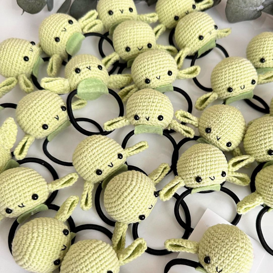 Handmade Crochet Kids Yoda Hair Tie