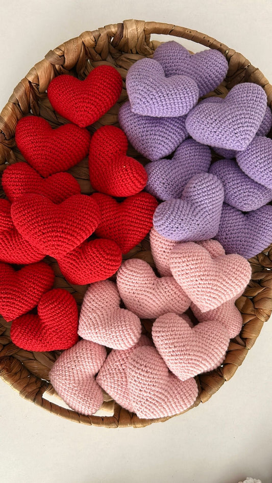 Crochet Heart Keychain
