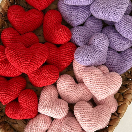 Crochet Heart Keychain