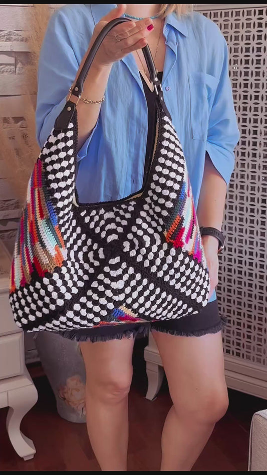 Pixel Bloom Shoulder Bag